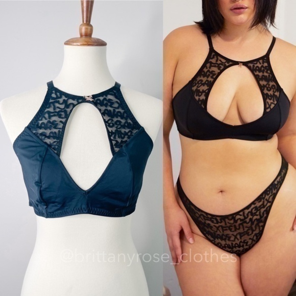 Black Lace Cutout Bralette